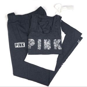 PINK VICTORIA’S SECRET WARM UP PANTS